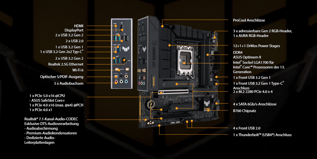 ASUS TUF Gaming B760M-PLUS WIFI D4